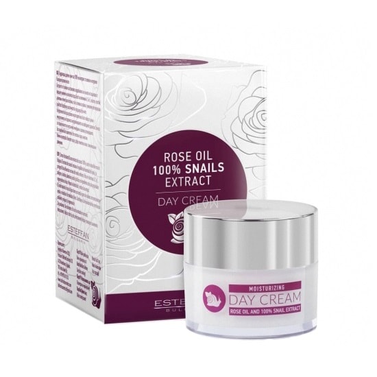 Day cream with extract of snails and rose oil Esteffan 50ml