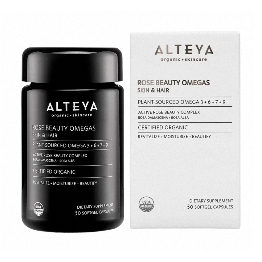 ROSE BEAUTY OMEGAS Organic Omega Fatty Acids + Antioxidant Complex + Rose Oil – DRINKABLE!